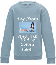 Load image into Gallery viewer, Create Your Own Kids Sweatshirt - Add Text/Photo