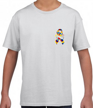 Load image into Gallery viewer, Autism Awareness - Autism Ribbon Kids Cotton T Shirt