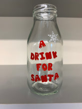 Load image into Gallery viewer, Christmas Glass/Milk Bottle - A Drink for Santa