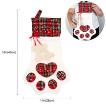 Load image into Gallery viewer, Personalised Pet Christmas Paw Stocking dog