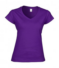 Load image into Gallery viewer, Create Your Own Ladies V-Neck T-Shirt - Add Text/Photo
