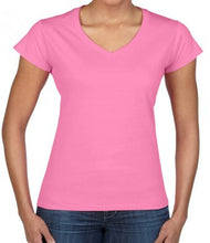 Load image into Gallery viewer, Create Your Own Ladies V-Neck T-Shirt - Add Text/Photo
