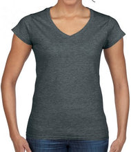 Load image into Gallery viewer, Create Your Own Ladies V-Neck T-Shirt - Add Text/Photo
