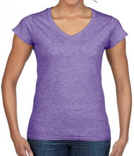 Load image into Gallery viewer, Create Your Own Ladies V-Neck T-Shirt - Add Text/Photo
