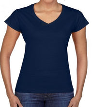 Load image into Gallery viewer, Create Your Own Ladies V-Neck T-Shirt - Add Text/Photo
