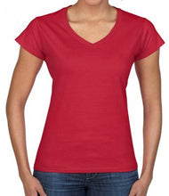 Load image into Gallery viewer, Create Your Own Ladies V-Neck T-Shirt - Add Text/Photo
