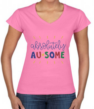 Load image into Gallery viewer, Autism Awareness - Absolutely Au some Ladies Cotton T Shirt
