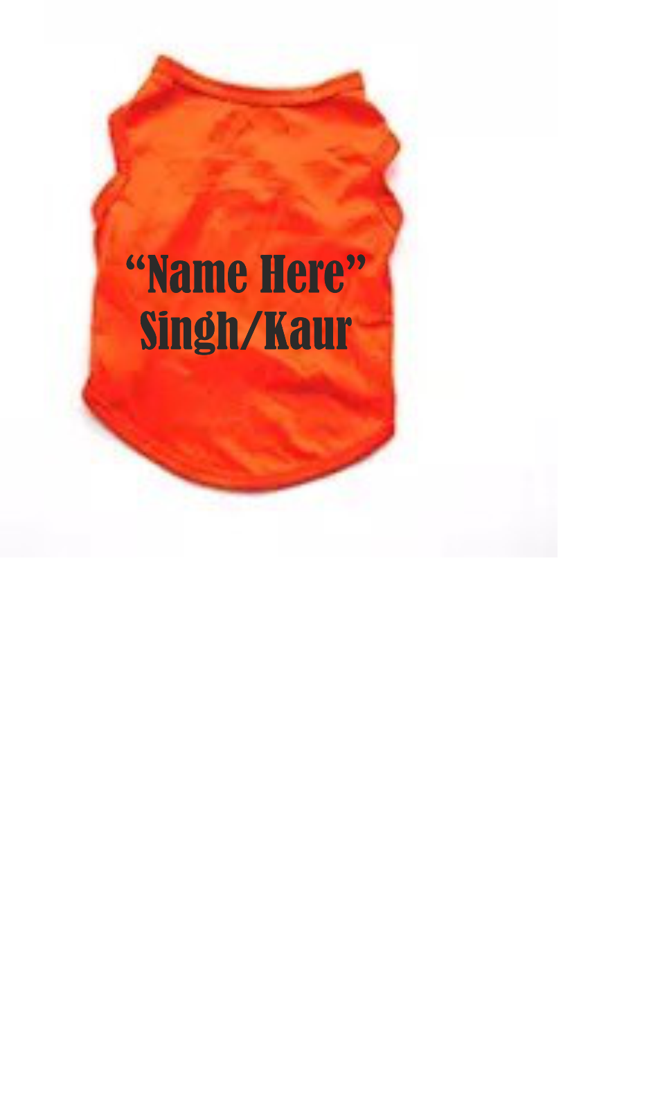 Pet Small Dog Puppy Personalised Vaisakhi Vest T-Shirt Coat