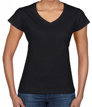 Load image into Gallery viewer, Ladies Plain V-Neck Softstyle Cotton T-Shirt
