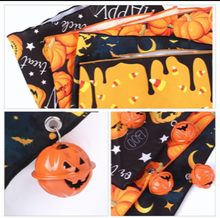 Load image into Gallery viewer, Halloween Pet Bandanas with Bells Dog Cat Dress Up
