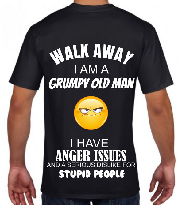 Fathers Day Mens T Shirt - Grumpy Old Man - Cotton T Shirt