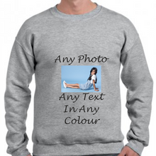 Load image into Gallery viewer, Create Your Own Sweatshirt - Add Text/Photo - Mens/Ladies
