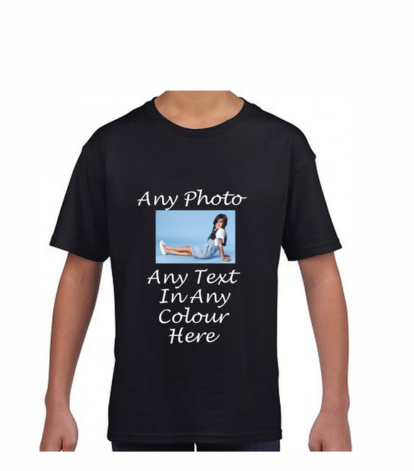 Create Your Own Mens Cotton T-shirt - Add Text/Photo
