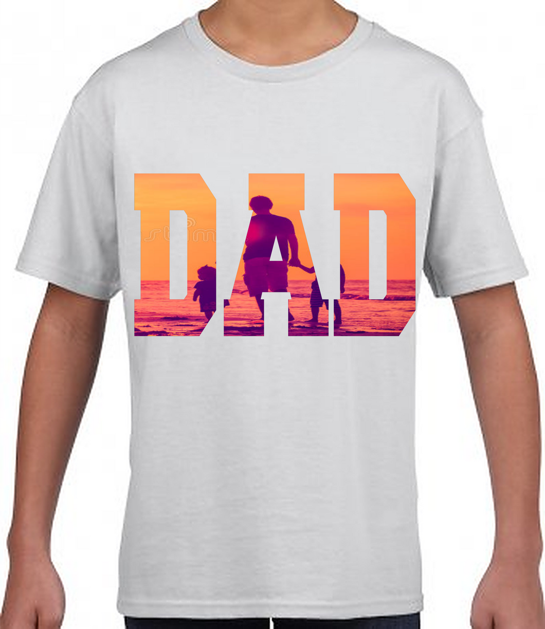 Fathers Day Mens T Shirt - Dad in Photo - Cotton T Shirt