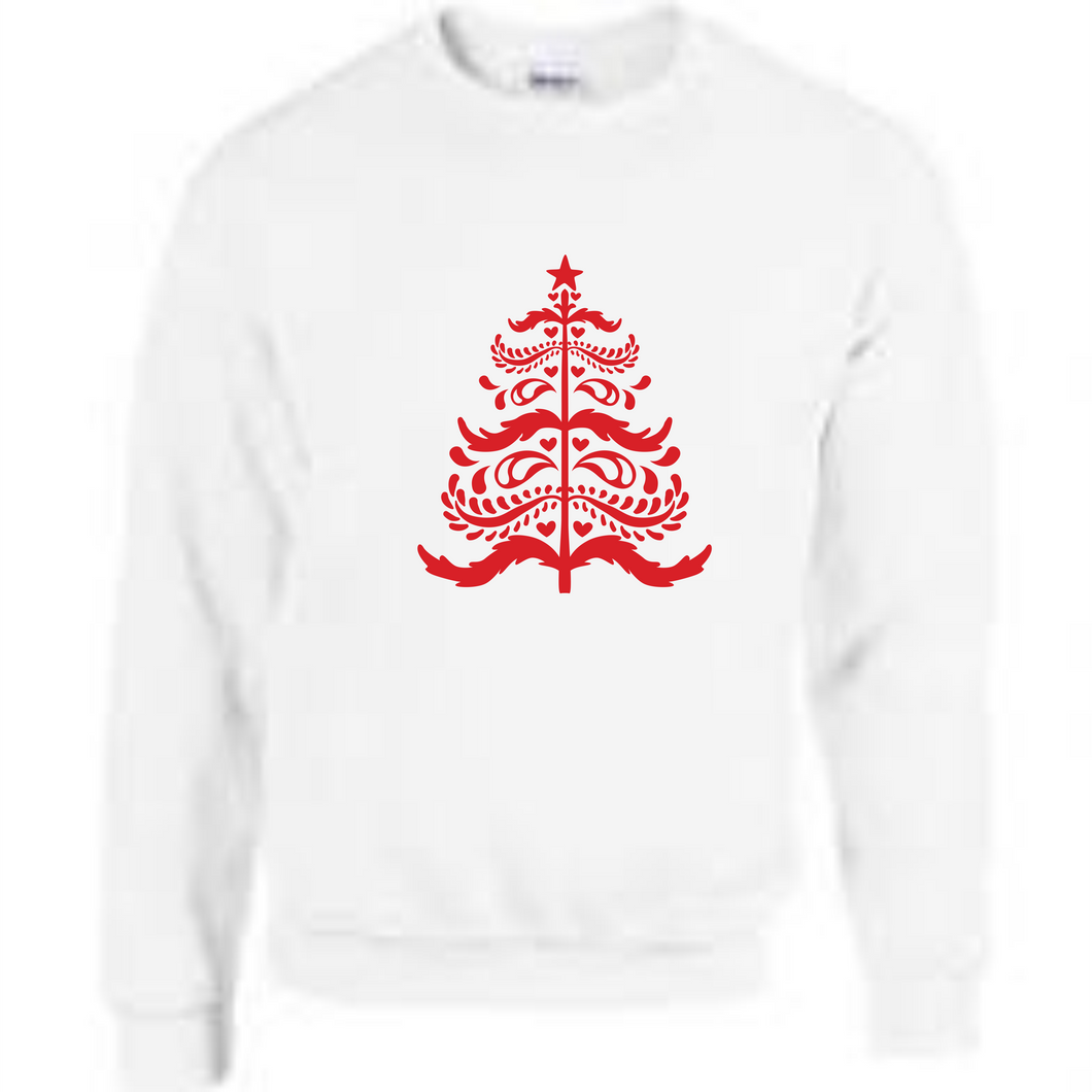 Christmas Sweatshirt/Jumper - Red Tree