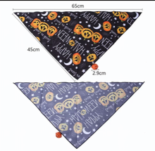 Load image into Gallery viewer, Halloween Pet Bandanas with Bells Dog Cat Dress Up
