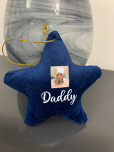 Load image into Gallery viewer, Personalised Velvet Stars Tree Decoration
