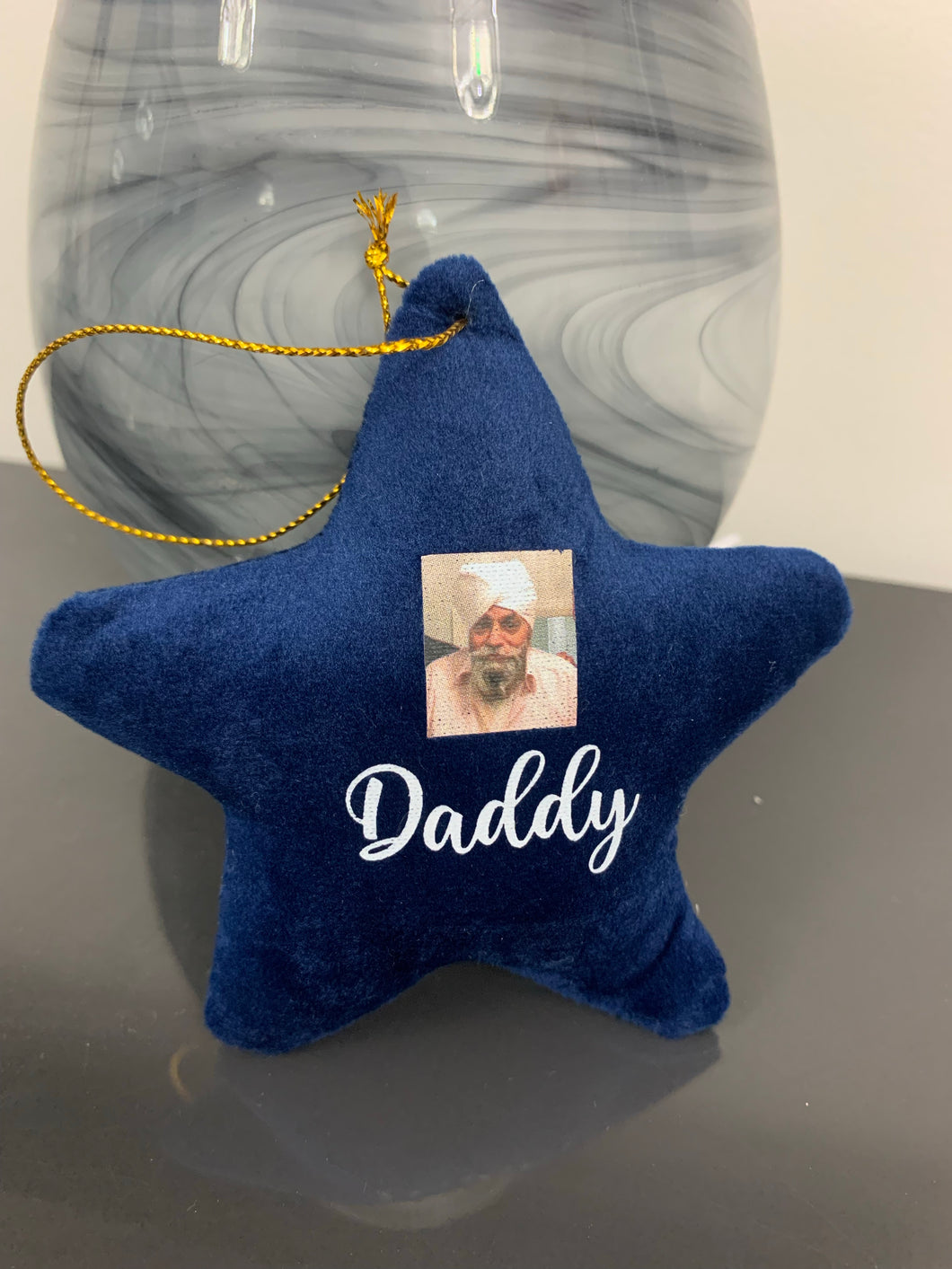 Personalised Velvet Stars Tree Decoration