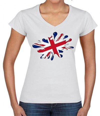 Union Jack 'Splat' Ladies T Shirt